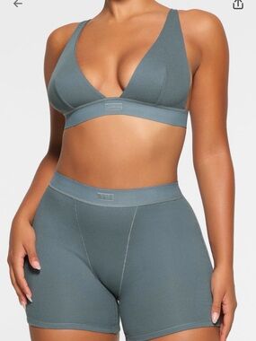 SKIMS Cotton Rib Boxer Kyanite